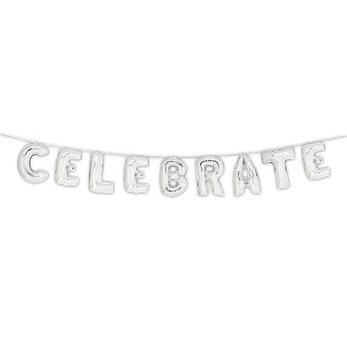 SILVER FOIL BALLOON DECORATION - CELEBRATE - AyaZay Wedding Shoppe