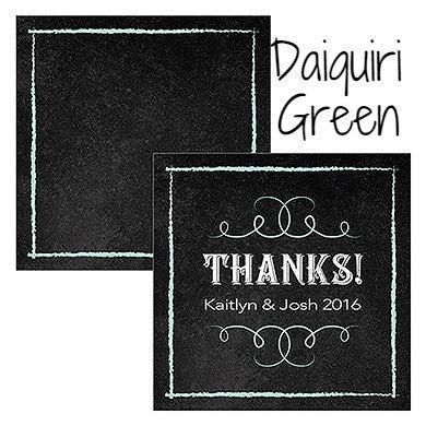 SQUARE FAVOUR TAG WITH CHALKBOARD PRINT DESIGN - AyaZay Wedding Shoppe