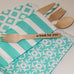 Silverware Bags - Aqua/Turquoise Sailor Stripe (20/pkg) - AyaZay Wedding Shoppe