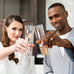 ENGAGEMENT SET CHAMPAGNE FLUTES - METALLIC GOLD - AyaZay Wedding Shoppe