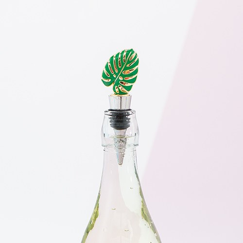 GREEN TROPICAL LEAF BOTTLE STOPPER - AyaZay Wedding Shoppe
