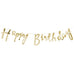 HAPPY BIRTHDAY BANNER - METALLIC GOLD - AyaZay Wedding Shoppe