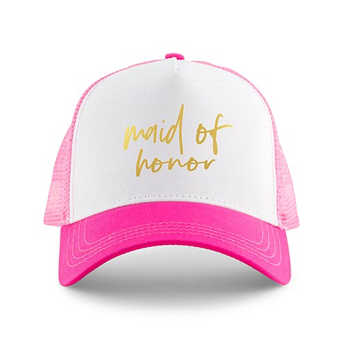 WEDDING PARTY SNAPBACK TRUCKER HATS - MAID OF HONOR - AyaZay Wedding Shoppe