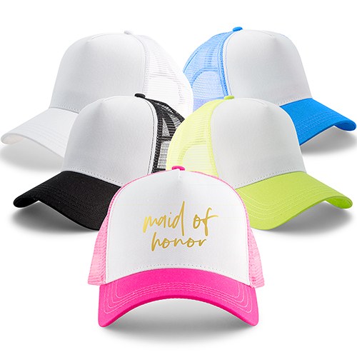 WEDDING PARTY SNAPBACK TRUCKER HATS - MAID OF HONOR - AyaZay Wedding Shoppe
