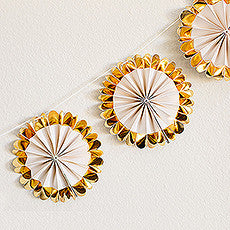 GOLD FOIL MINI FAN PARTY BANNER - AyaZay Wedding Shoppe