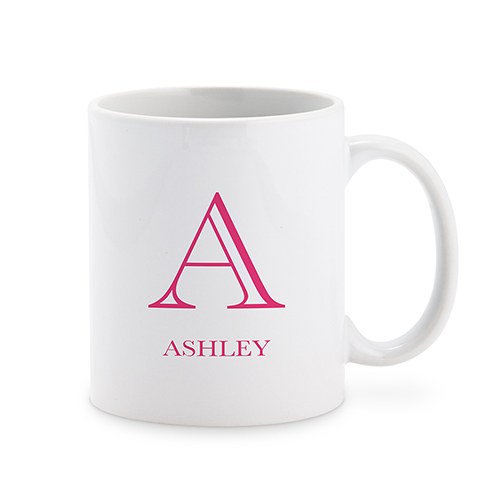 PERSONALIZED COFFEE MUG - CLASSIC MONOGRAM - AyaZay Wedding Shoppe