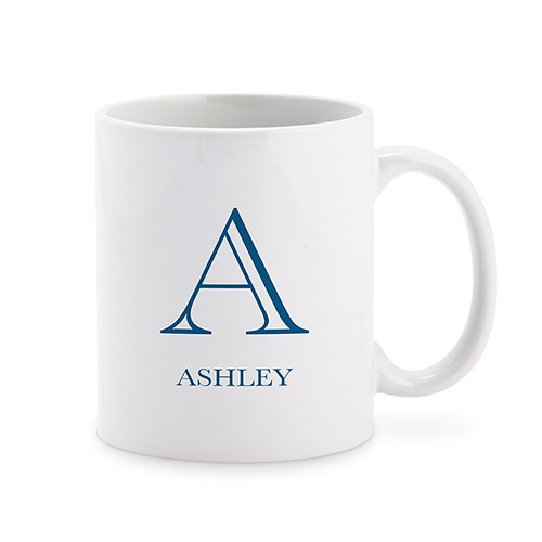PERSONALIZED COFFEE MUG - CLASSIC MONOGRAM - AyaZay Wedding Shoppe