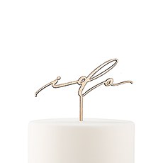 NATURAL WOOD CAKE TOPPER - I DO