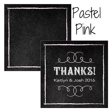 SQUARE FAVOUR TAG WITH CHALKBOARD PRINT DESIGN - AyaZay Wedding Shoppe