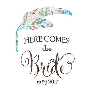FEATHER WHIMSY PERSONALIZED CEREMONY BANNER - AyaZay Wedding Shoppe