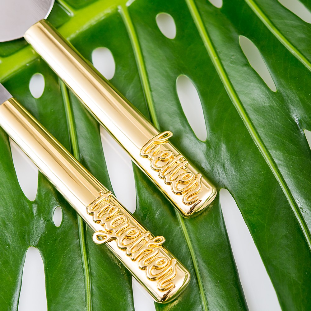 BETTER TOGETHER GOLD CAKE SERVING SET