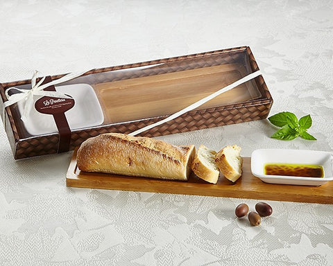 "LA PANETTERIA" BREAD BOARD WITH DIPPING DISH - AyaZay Wedding Shoppe