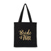 BRIDE TRIBE BLACK CANVAS TOTE BAG - AyaZay Wedding Shoppe