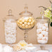 DECORATIVE PEDESTALLED APOTHECARY JAR WITH GLOBE SHAPED BOWL - AyaZay Wedding Shoppe