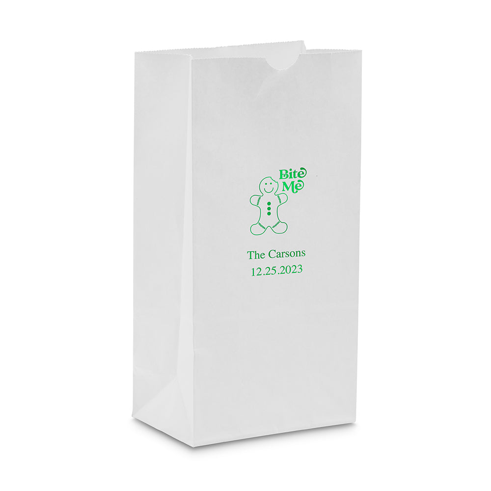 GINGERBREAD MAN BLOCK BOTTOM GUSSET PAPER GOODIE BAGS