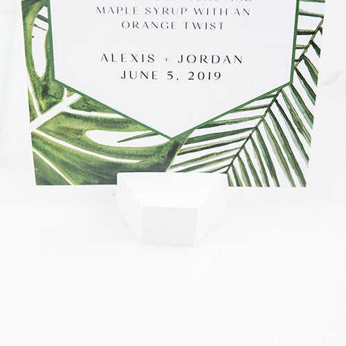 WHITE GEOMETRIC CARD HOLDER (6/pkg) - AyaZay Wedding Shoppe