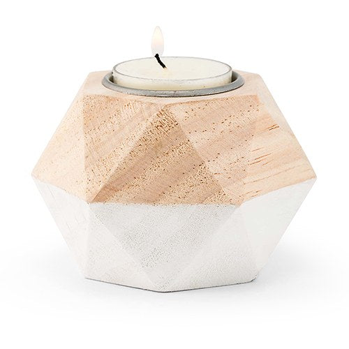 GEOMETRIC WOODEN TEALIGHT HOLDER (4/pkg) - AyaZay Wedding Shoppe