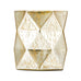 GOLD GEOMETRIC MERCURY GLASS HURRICANE VASE - AyaZay Wedding Shoppe