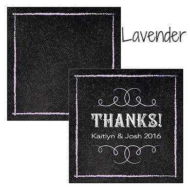 SQUARE FAVOUR TAG WITH CHALKBOARD PRINT DESIGN - AyaZay Wedding Shoppe