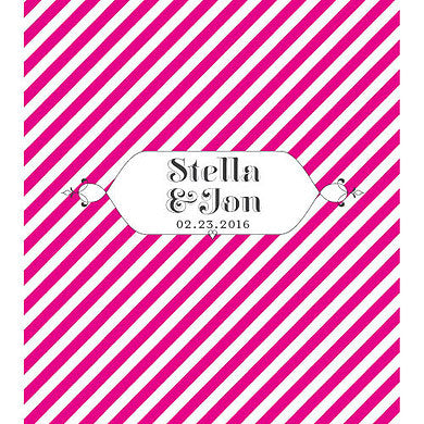 "CANDY STRIPE" PERSONALIZED LIP BALMS (12/pkg) - AyaZay Wedding Shoppe