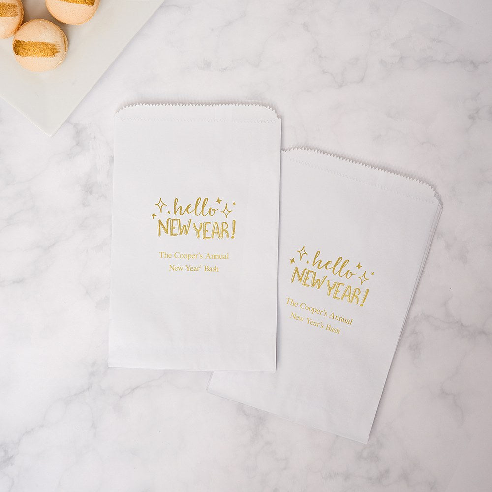 HELLO NEW YEAR FLAT POCKET STYLE GOODIE BAG