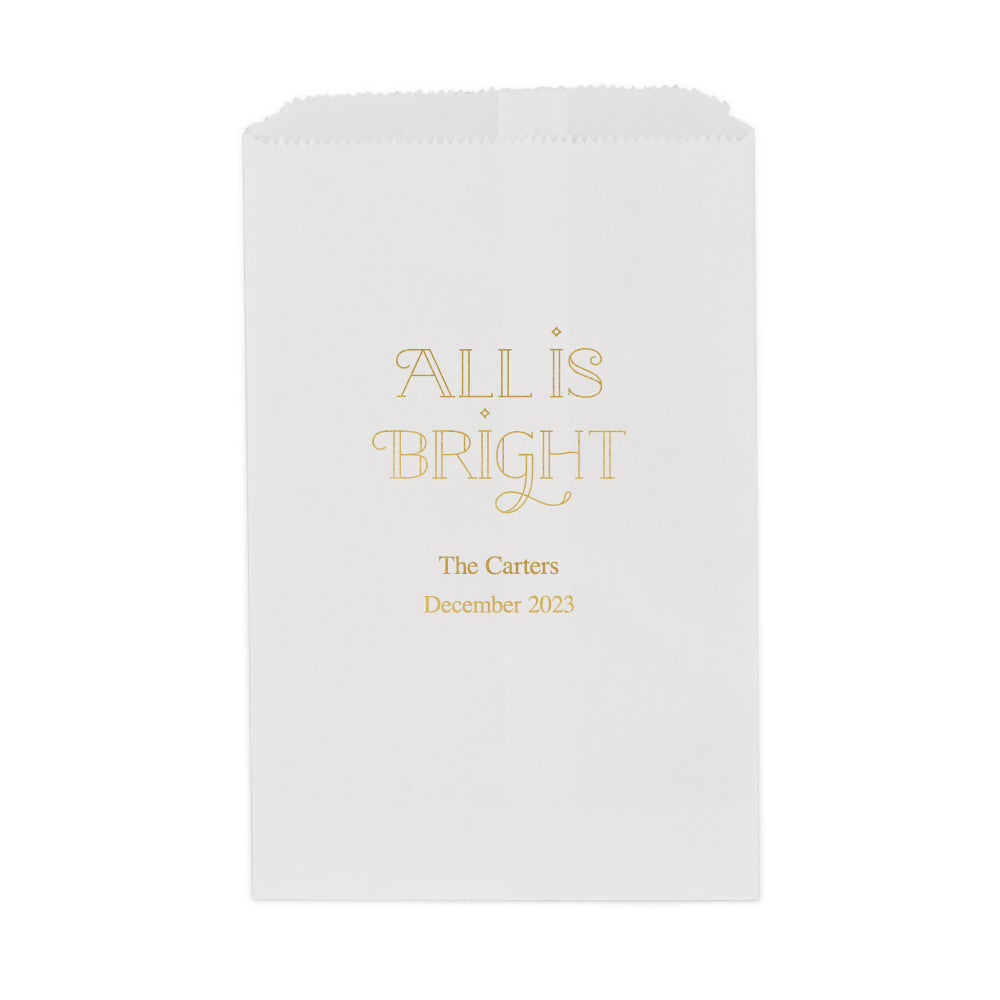 ALL IS BRIGHT FLAT POCKET STYLE GOODIE BAG
