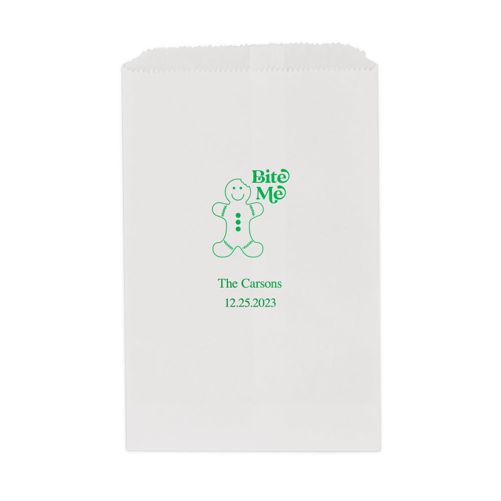 GINGERBREAD MAN FLAT POCKET STYLE GOODIE BAG