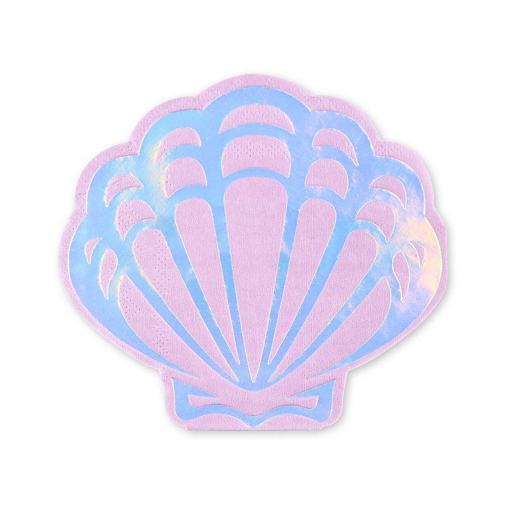 MERMAID SEASHELL PAPER PARTY NAPKINS - SET OF 20