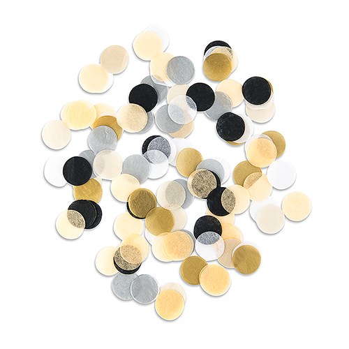 MIXED METALLICS JUMBO PARTY TISSUE CONFETTI - GOLD, SILVER, BLACK - AyaZay Wedding Shoppe