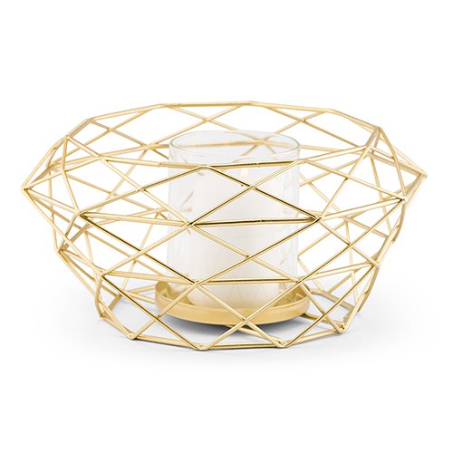 MODERN GOLD GEOMETRIC METAL TABLE CENTERPIECE - AyaZay Wedding Shoppe