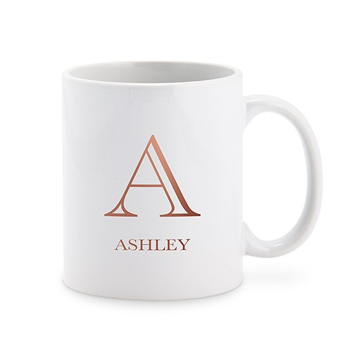 PERSONALIZED COFFEE MUG - CLASSIC MONOGRAM - AyaZay Wedding Shoppe