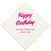 PERSONALIZED FOIL PRINTED PAPER NAPKINS - Happy Birthday Script
(50/pkg)