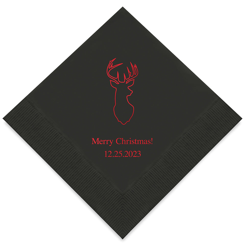 CHRISTMAS REINDEER PRINTED NAPKINS (50/pkg)