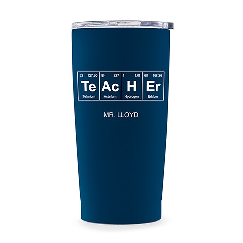 STAINLESS STEEL TRAVEL MUG - PERIODIC TABLE TEACHER PRINTING - AyaZay Wedding Shoppe