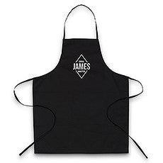 PERSONALIZED KITCHEN APRON - DIAMOND EMBLEM - AyaZay Wedding Shoppe