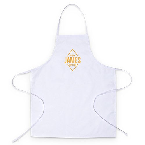 PERSONALIZED KITCHEN APRON - DIAMOND EMBLEM - AyaZay Wedding Shoppe