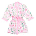PINK WATERCOLOR FLORAL SILKY KIMONO ROBE ON PINK - AyaZay Wedding Shoppe