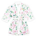 PINK WATERCOLOR FLORAL SILKY KIMONO ROBE ON WHITE - AyaZay Wedding Shoppe