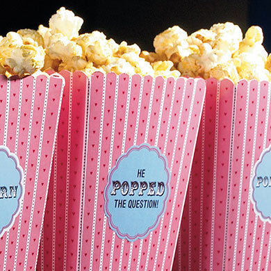 POPCORN - TOPPED WITH LOVE STICKER - AyaZay Wedding Shoppe