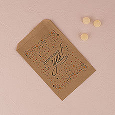 SHE SAID YES! PRINTED FLAT POCKET GOODIE BAG - AyaZay Wedding Shoppe