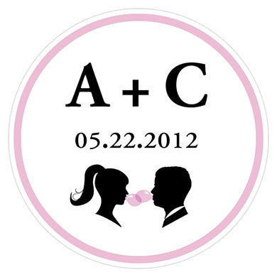 SWEET SILHOUETTES SMALL STICKER - AyaZay Wedding Shoppe
