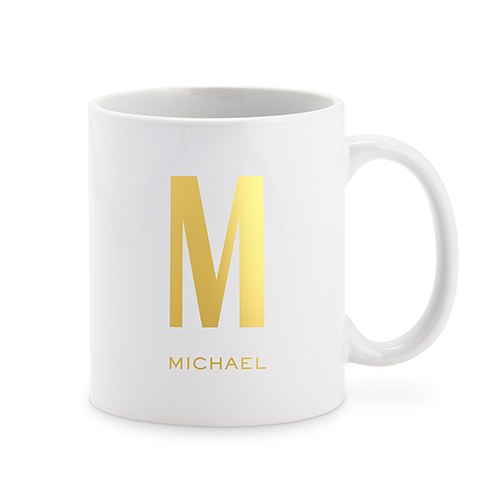 PERSONALIZED COFFEE MUG - SINGLE MONOGRAM - AyaZay Wedding Shoppe