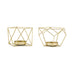 SMALL GOLD METAL GEO TEALIGHT HOLDER - SET OF 2 - AyaZay Wedding Shoppe