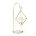 SMALL GOLD GEOMETRIC HANGING TEALIGHT HOLDER (2/pkg) - AyaZay Wedding Shoppe