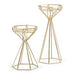 TALL GOLD GEOMETRIC CANDLE HOLDER SET - AyaZay Wedding Shoppe