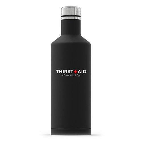 TIMES SQUARE TRAVEL BOTTLE - MATTE BLACK - THIRST AID PRINTING - AyaZay Wedding Shoppe