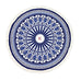 TRIBAL PRINT ROUND BEACH TOWEL - BLUE & WHITE - AyaZay Wedding Shoppe
