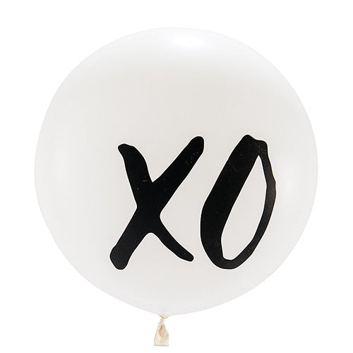 36" JUMBO WHITE ROUND WEDDING BALLOON - "XO" - AyaZay Wedding Shoppe
