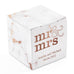 MINI CUSTOM FOIL PRINTED SQUARE PAPER FAVOR BOXES - MR. & MRS