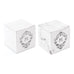 MINI CUSTOM FOIL PRINTED SQUARE PAPER FAVOR BOXES - CLASSIC FILIGREE MONOGRAM